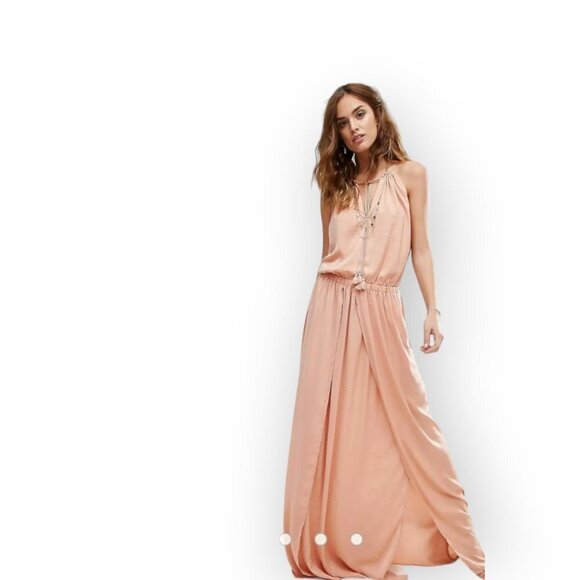 ASOS Jetset Diaries Peach Omara Maxidress size S (tall fit) - Picture 7 of 12